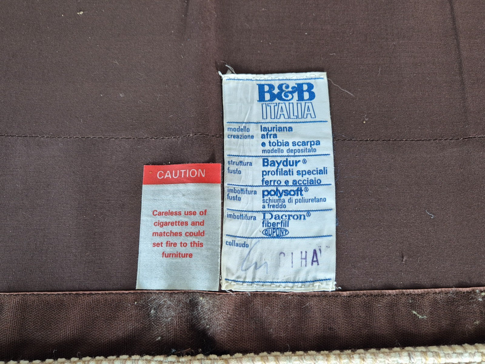 Afra and Tobia Scarpa for B and B Italia Three Seater Lauriana 80s EB11005 V3SS8