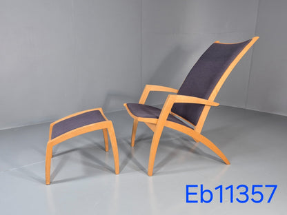 Vintage Danish Lounge Chair and Footstool Luna by Morten Gottler EB11357 MNOR0