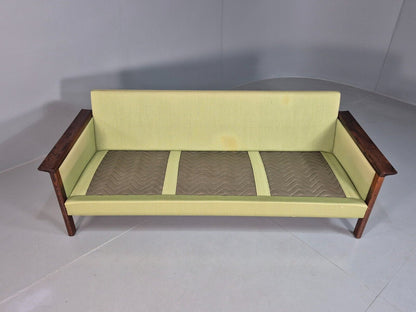 Vintage Midcentury Danish Three Seat Green Sofa Rosewood EB7741 M3SS - UKDK FURNITURE