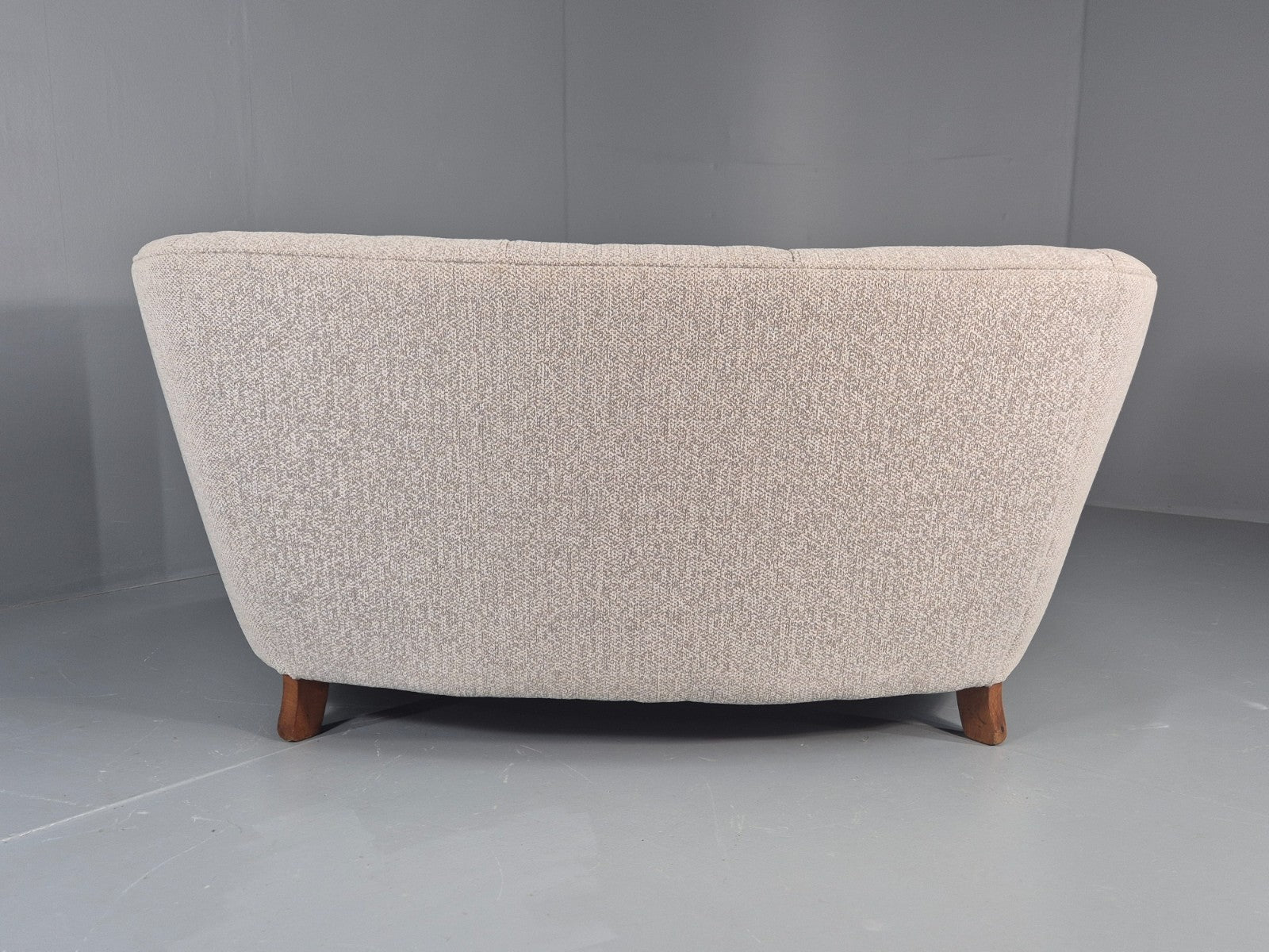 Vintage Art Deco Banana 2 Seat Sofa Danish New Upholstery 1930s EB11833 M2SS14