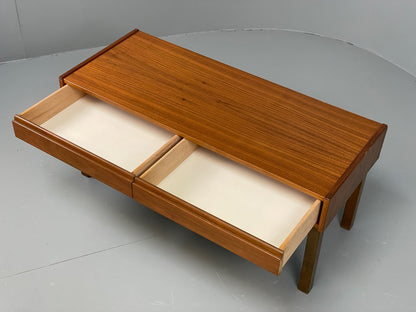 Vintage Teak Side Table With Drawers 1960s Mid Century EB11200 MWOO7