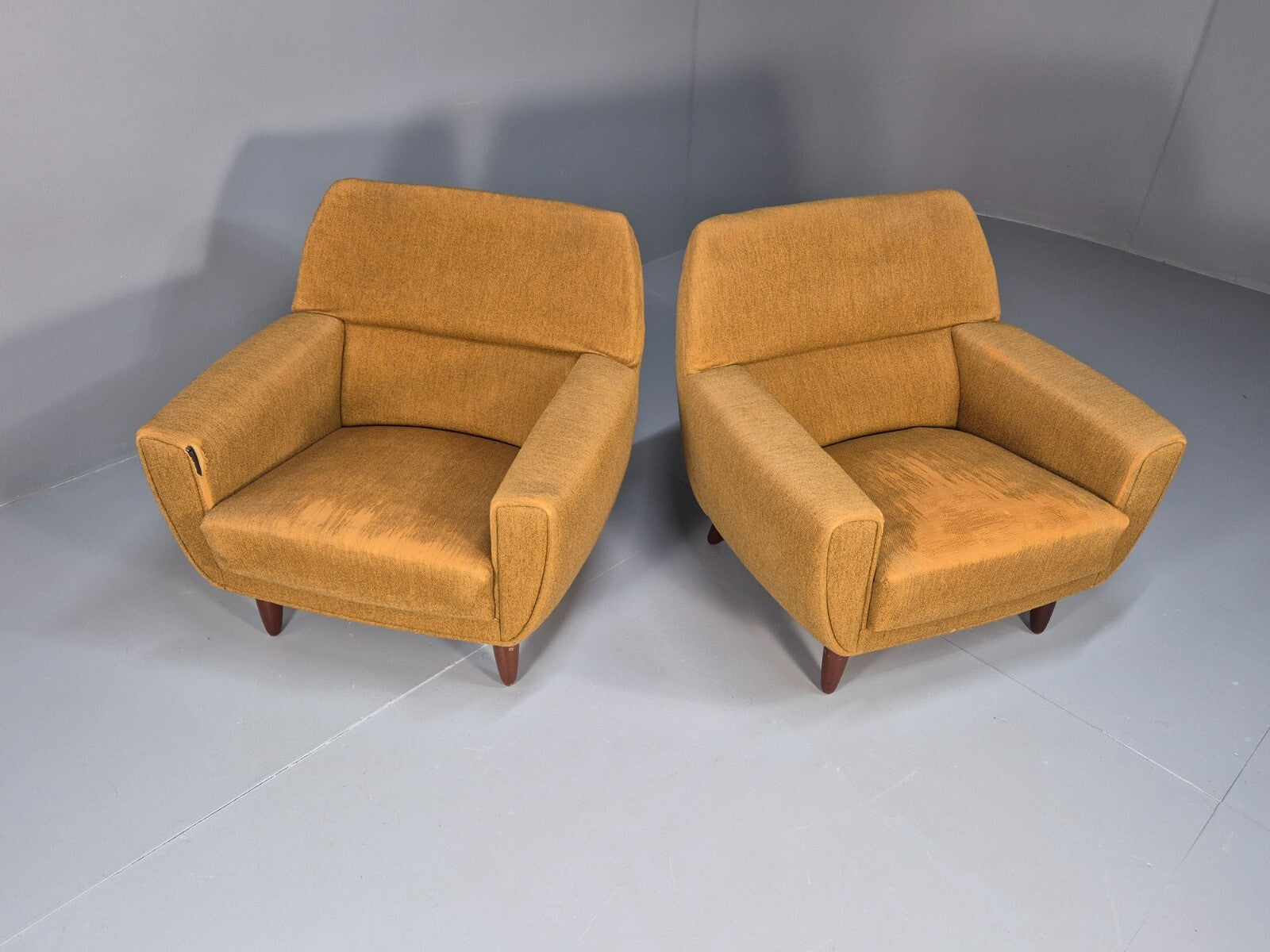 2 Vintage Danish 1960s Lounge Chairs Thams Reupholstery 1960s MCM EB9561 MNOR - UKDK FURNITURE