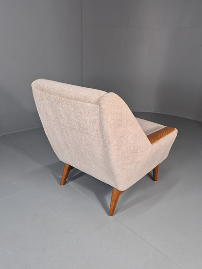 Vintage Danish Mid Century Lounge Chair Teak Frame New Upholstery EB11777 MNOR11