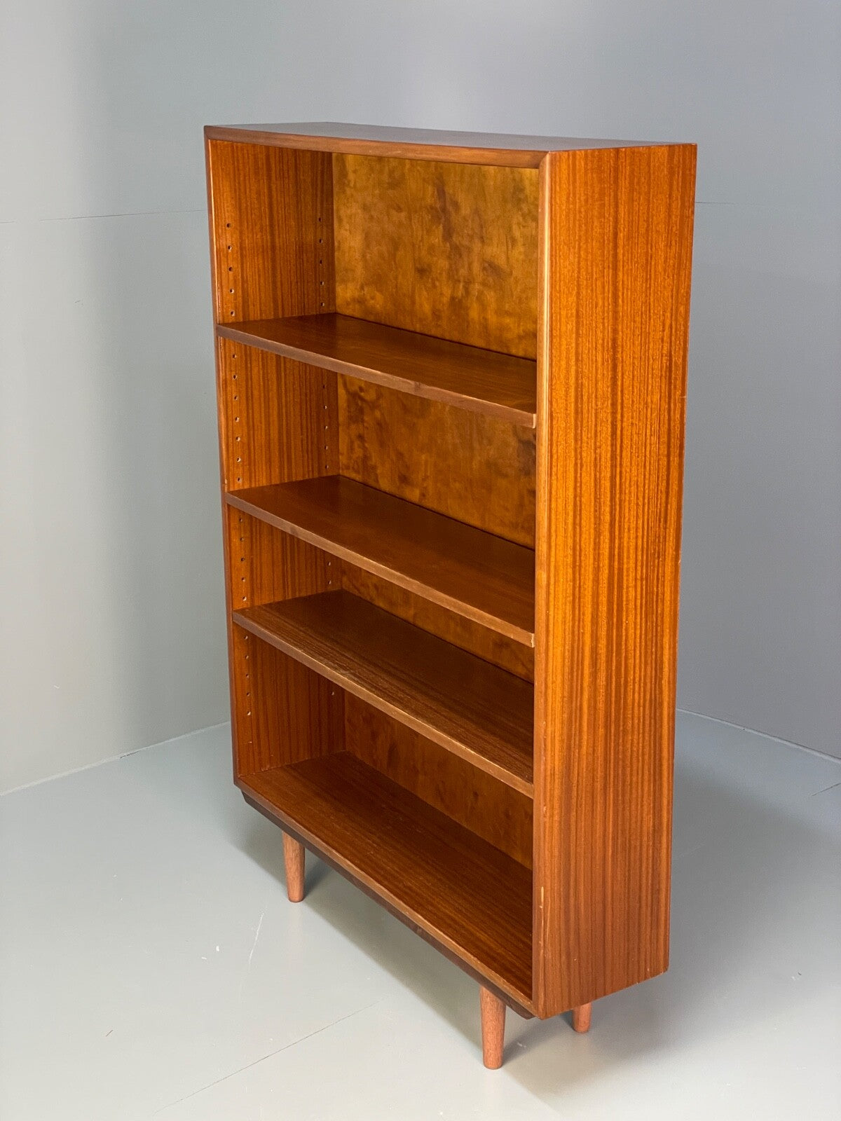 Vintage Danish Walnut Bookcase 1950s Retro Adjustable Shelving EB8812 MWOO - UKDK FURNITURE