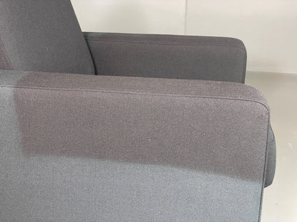 Vintage Danish Lounge Chair by Hurup Slate Grey Fabric Retro MCM EB6116 MNOR9