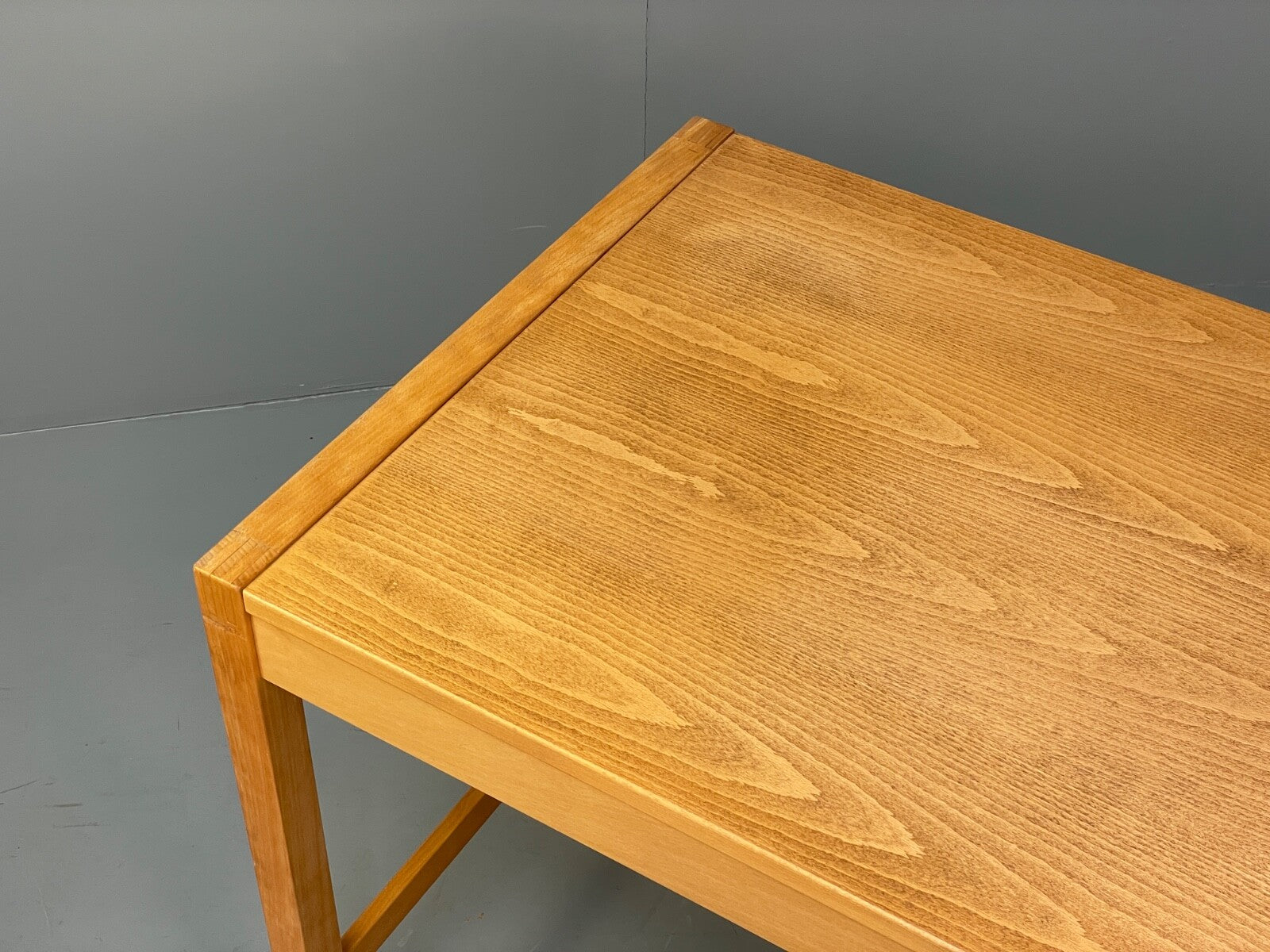 Vintage Danish Beech Desk Compact Exposed Joints Sliding Drawers EB9440 MWOO - UKDK FURNITURE
