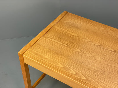 Vintage Danish Beech Desk Compact Exposed Joints Sliding Drawers EB9440 MWOO - UKDK FURNITURE