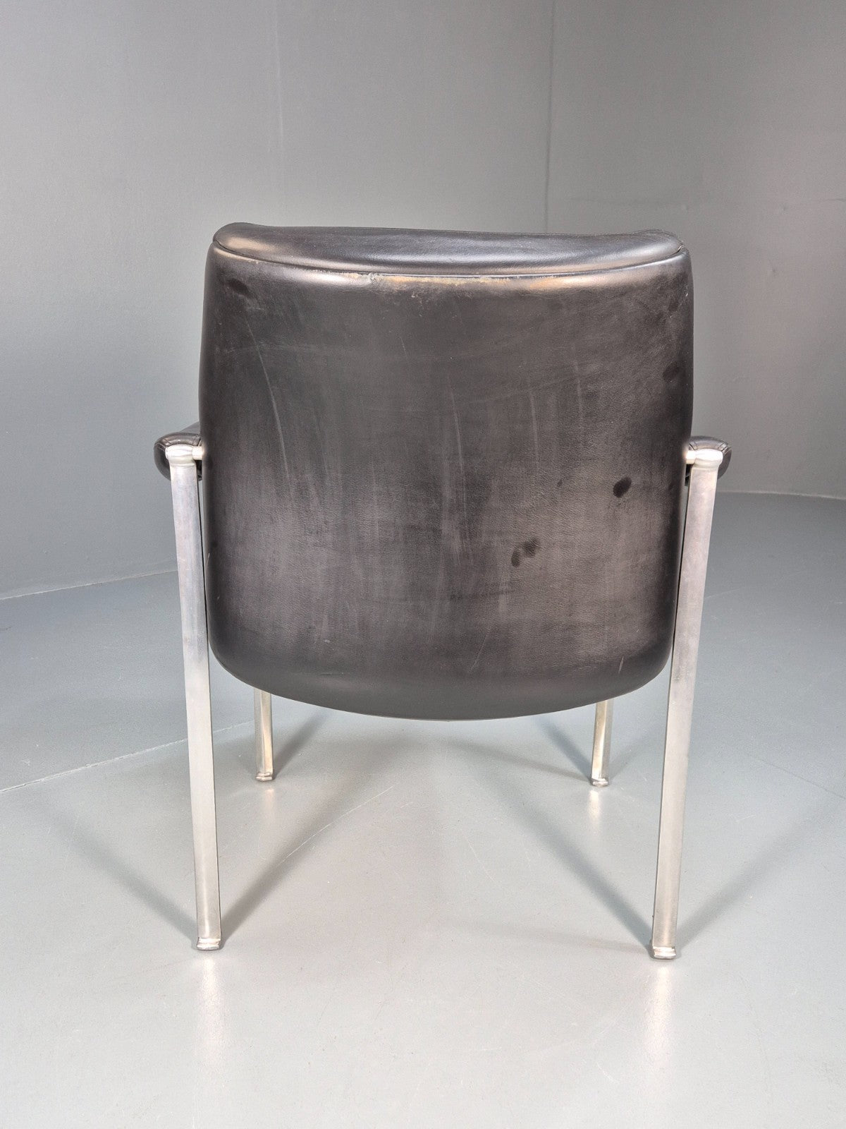 Roder Sohne Leather and Aluminium Boardroom Chair 1960s Retro MCM EB10645 MNOR8