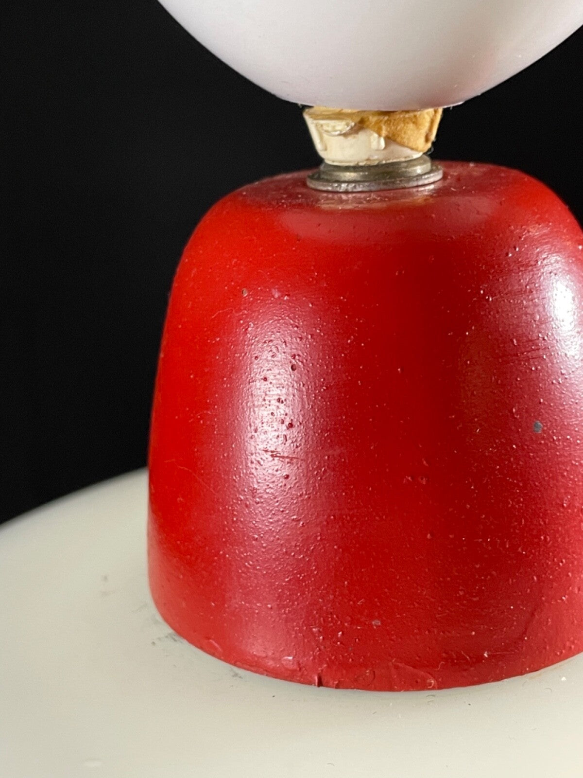 Danish Opaline Pendant Light Glass with Red and White Plastic Retro EB5096 LCLC11