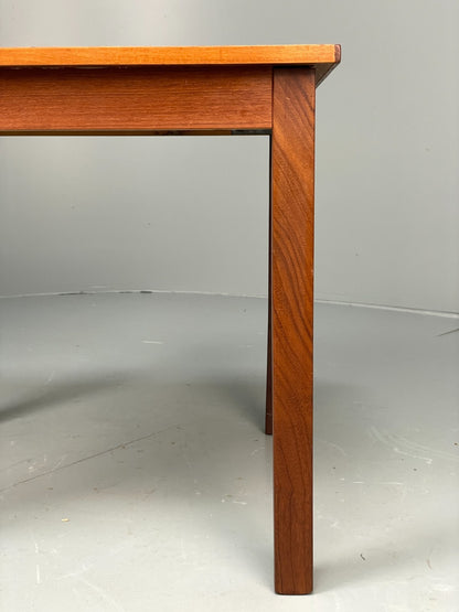 Vintage Teak Side Table 1960s Danish Square Removable Legs Retro EB11518 MWOO5
