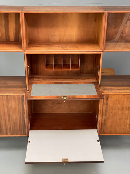Mid Century Modular Wall Unit By Vanson Walnut 1950s Vintage EB9734 MWOO - UKDK FURNITURE