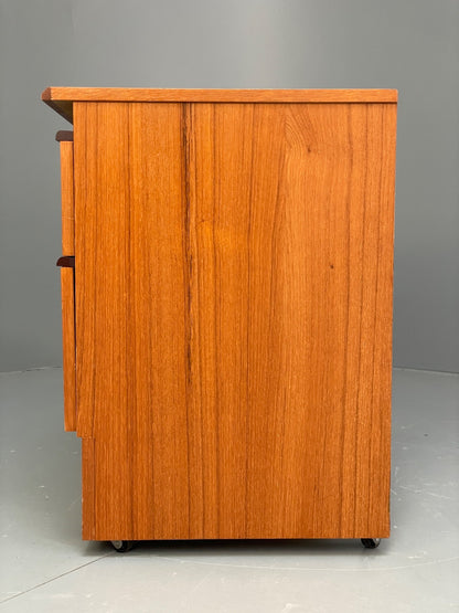Vintage Teak Media Unit 1970s Retro Drawer EB10010 MWOO - UKDK FURNITURE
