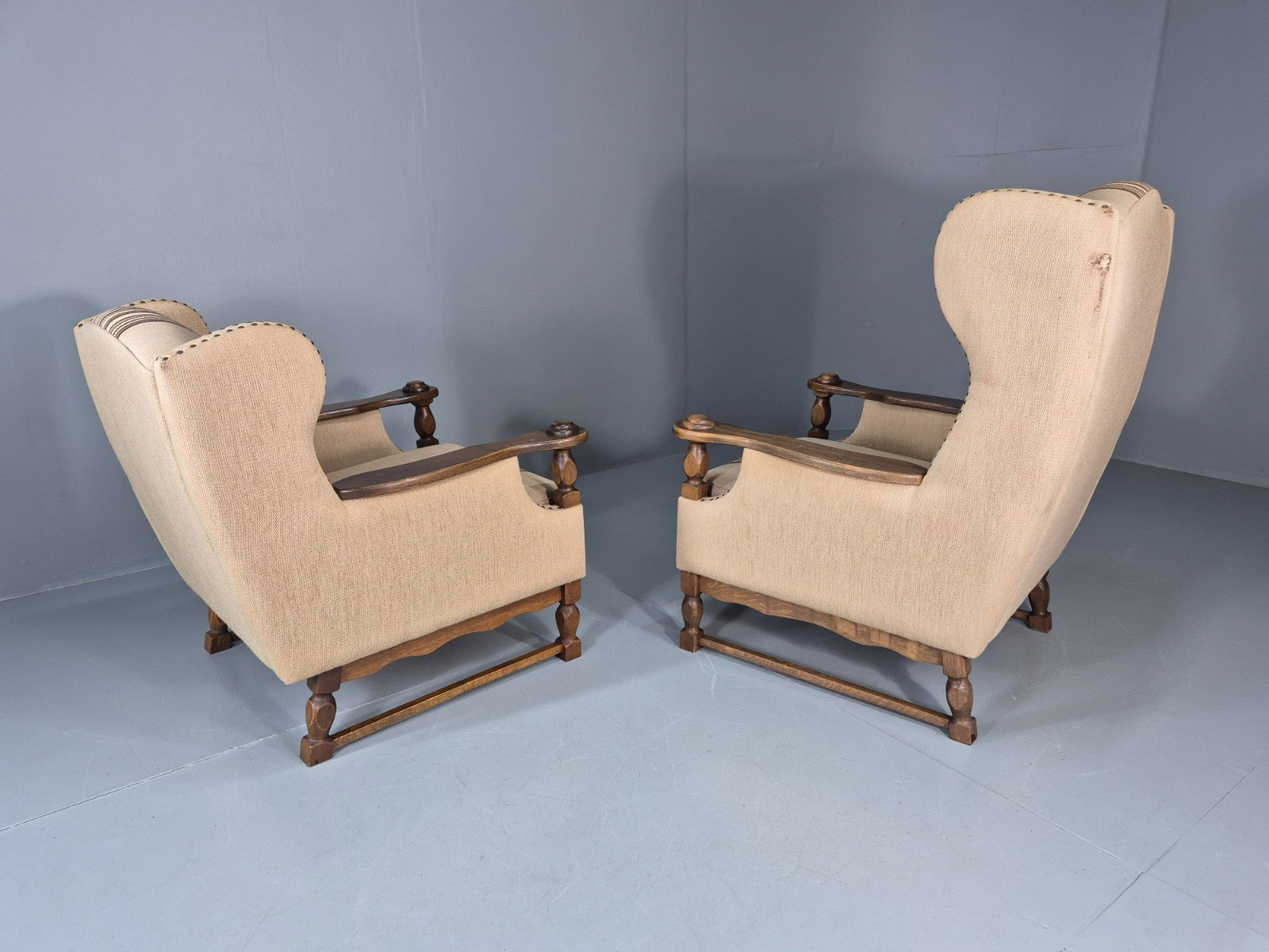 2 Retro Lounge Chairs Danish 1970s Design Kjaernulf Stylings  EB10781 VCLO12
