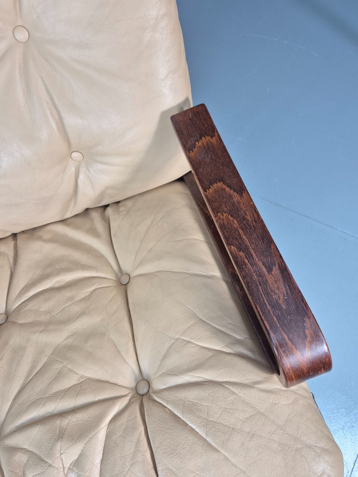 Vintage Leather Bentwood Armchair  Midcentury Norway Skyline Retro EB9912 MBEN10