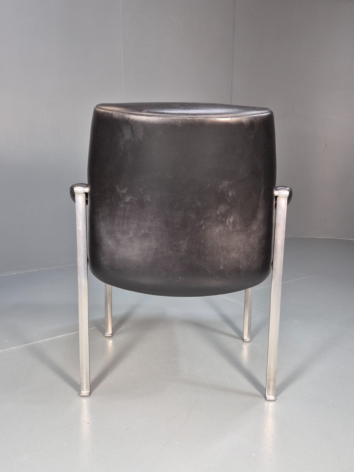 Roder Sohne Leather and Aluminium Boardroom Chair 1960s Retro MCM EB10644 MNOR8