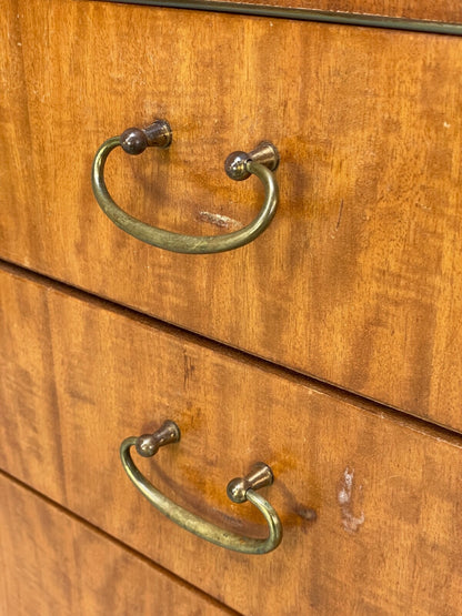 Vintage 1950s Chest Of Drawers Jewelery Display Brass Mahogany EB9761 MWOO - UKDK FURNITURE