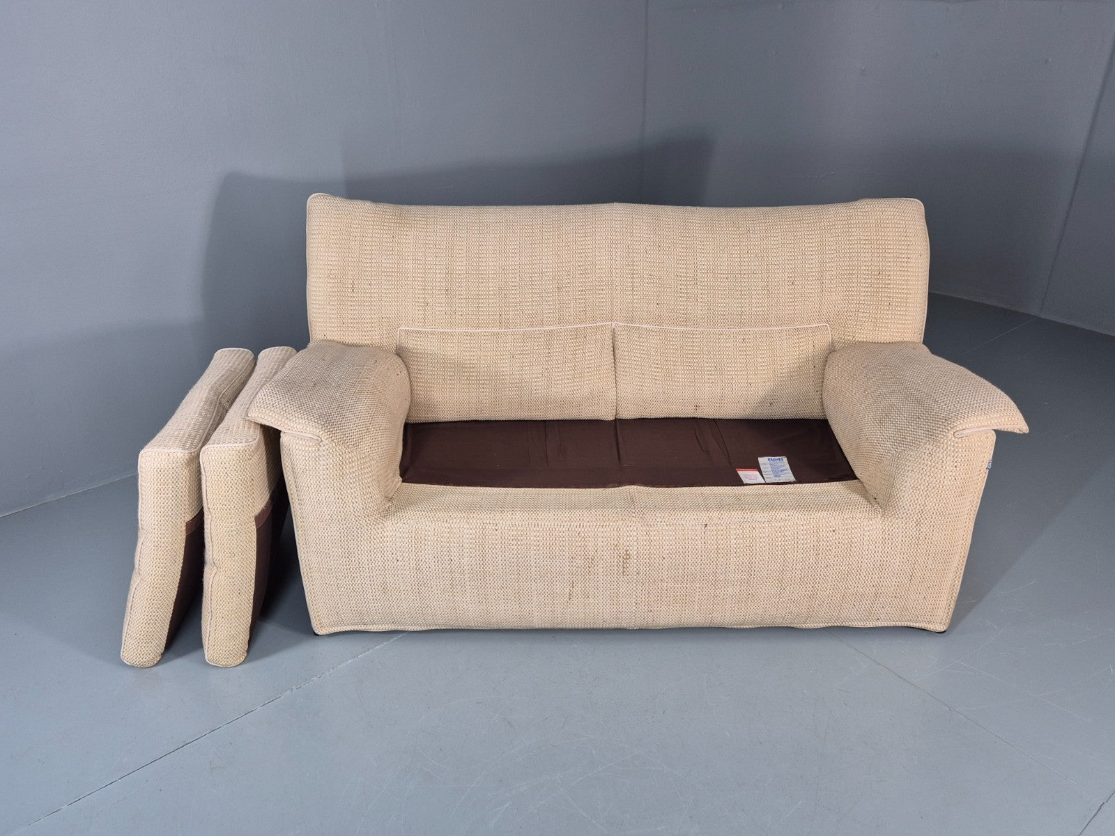 Afra and Tobia Scarpa for B and B Italia Two Seater  Lauriana 80s EB11007 M2SS7