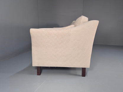 Vintage 3 Seater Sofa Retro Danish Cream Patterned Fabric EB10520 M2SS20