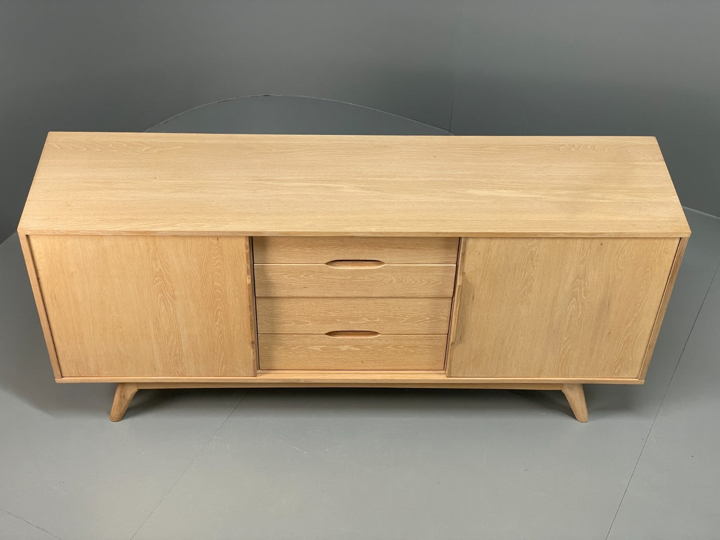 Modern Danish Oak Sideboard - Sliding Door Drawer Mid Century Style EB10836 MWOO3