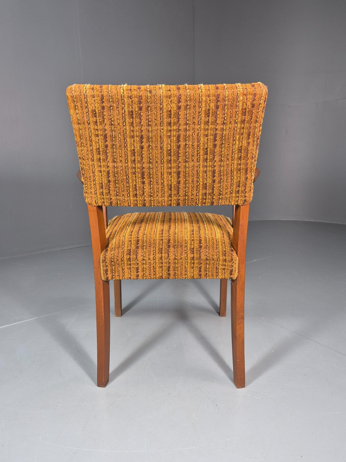 1960s Danish Teak Desk Chair Orange Wool Retro Mid Century  EB10779 MNOR8