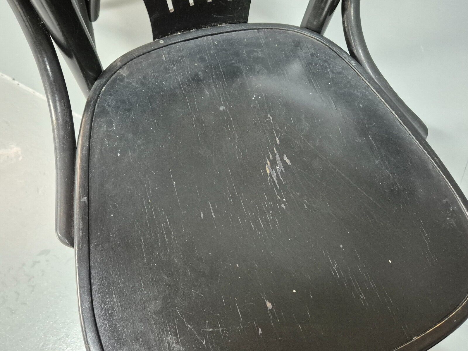 4 Vintage Bistro Chairs Black Thonet Style Czech Built Retro EB8859 VDIN - UKDK FURNITURE