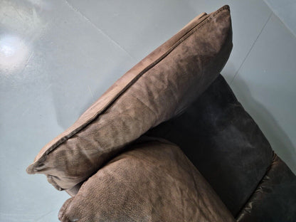 Vintage Danish 3 Seat Sofa Brown Leather 1980s Retro EB7506 M2SS - UKDK FURNITURE