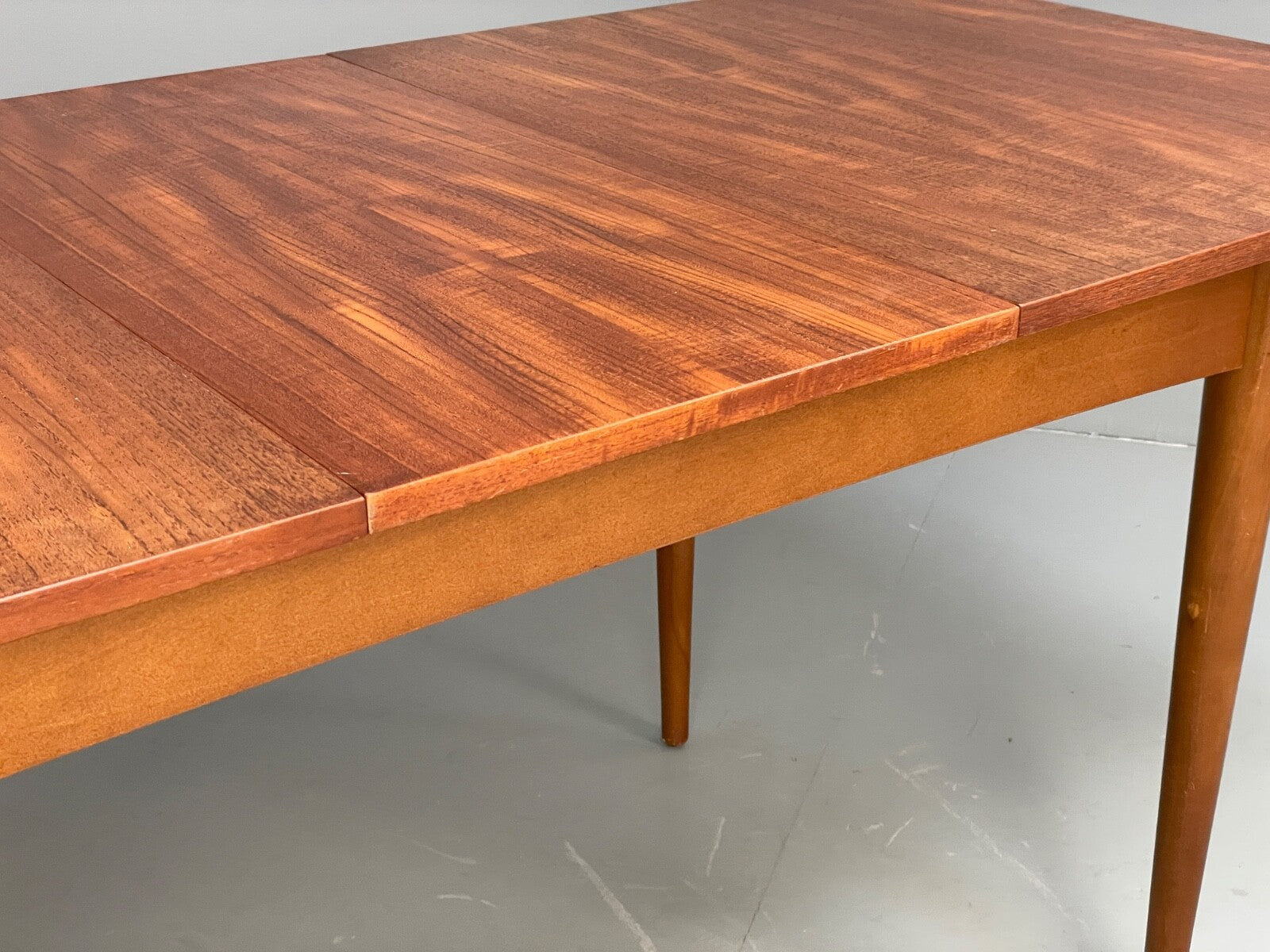 Vintage Teak Extending Dining Table With Removable Beech Legs EB9502 MWOO - UKDK FURNITURE