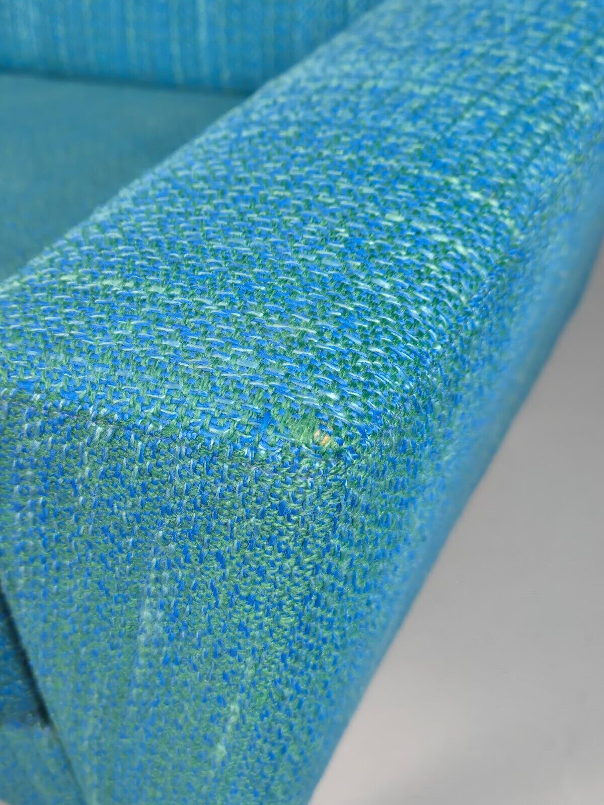 Vintage Swedish Lounge Chair Blue Wool Retro 1960s MCM EB7894 MNOR - UKDK FURNITURE