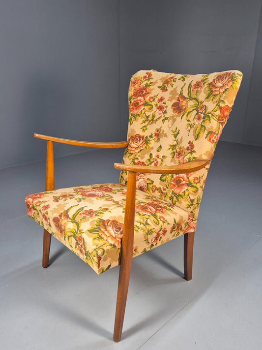 Vintage Danish Lounge Chair Reupholstery Project Beech Arm MCM Retro EB8917 MNOR - UKDK FURNITURE