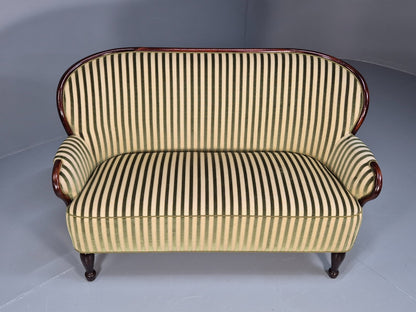 Antique Danish Gold and Green Mahogany Sofa 1900s EB9663 V2SS - UKDK FURNITURE