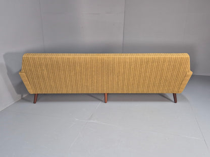 Danish 1960s 4 Seat Sofa Green Wool Teak Legs Retro Mid Century EB9746 M4SS - UKDK FURNITURE