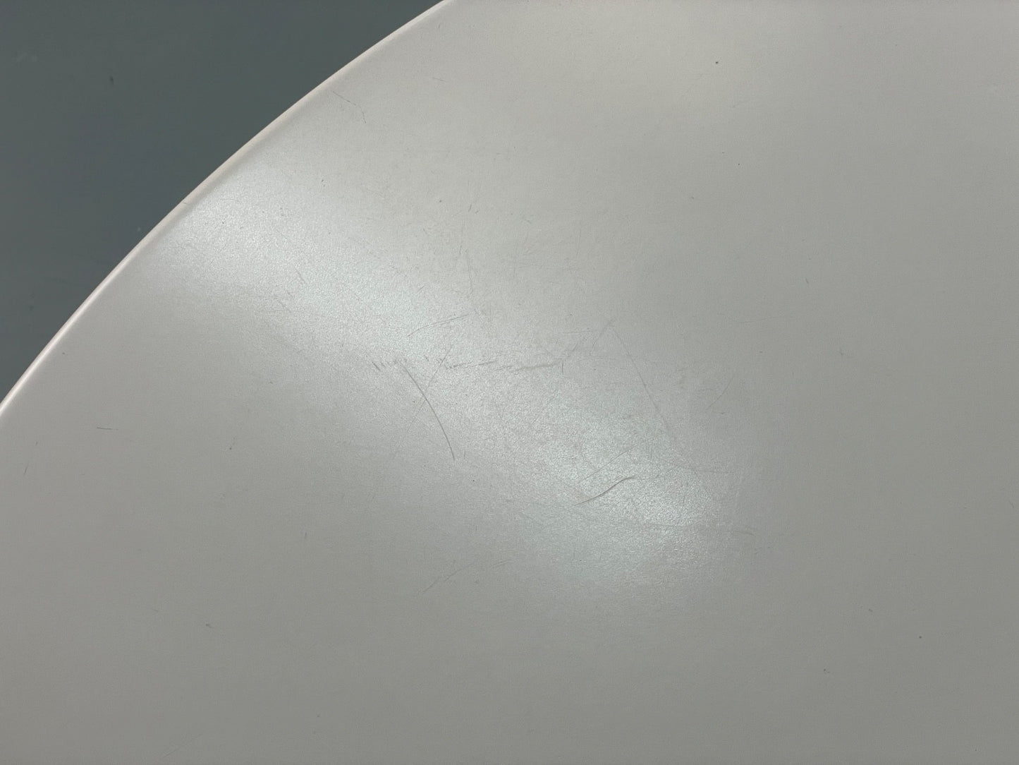 Vintage Round Coffee Table White Fibreglass 1970s Tulip Style EB11237 MWOO14