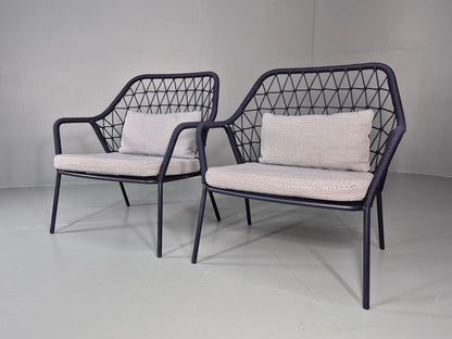 2 Pedrali 3679 Chairs Model Panarea Blue and Grey Modern Design EB11427 MNOR4