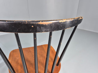 2 Vintage Midcentury Teak dining Chairs Fannet by Ilmari Tapiovaara EB11813 MDIN11