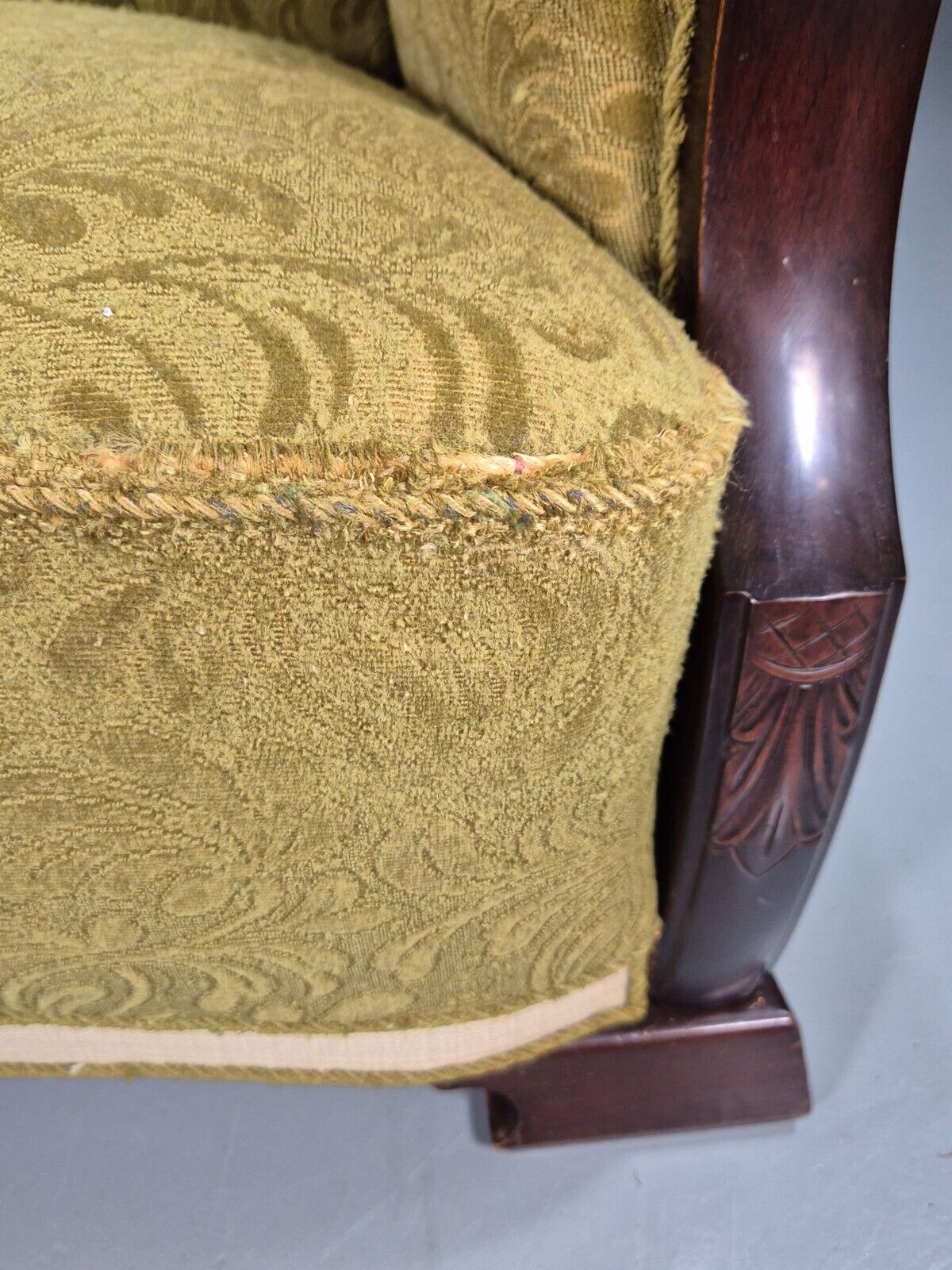 Vintage Danish Lounge Chairs Green and Cream Shell Back 1940s Deco EB7658 VCLO - UKDK FURNITURE