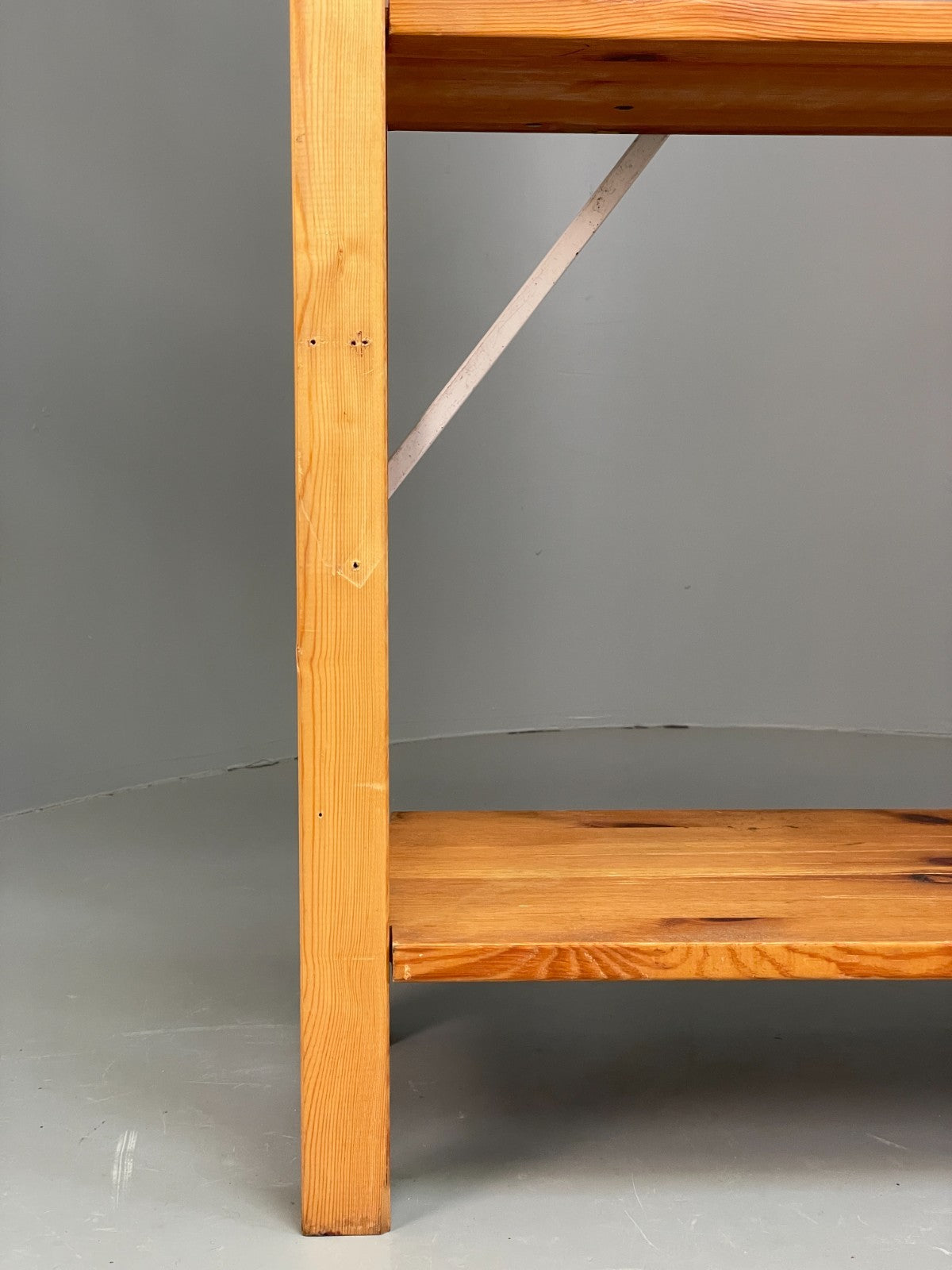 Pine Open Shelving Unit Adjustable Retro Scandi Solid EB11782 MWOO3