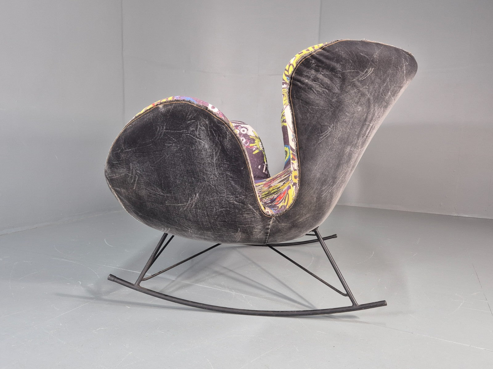 2 Seater Rocking Sofa by Sinnerup Denmark Abstract Colourful Cover EB11369 M2SS12