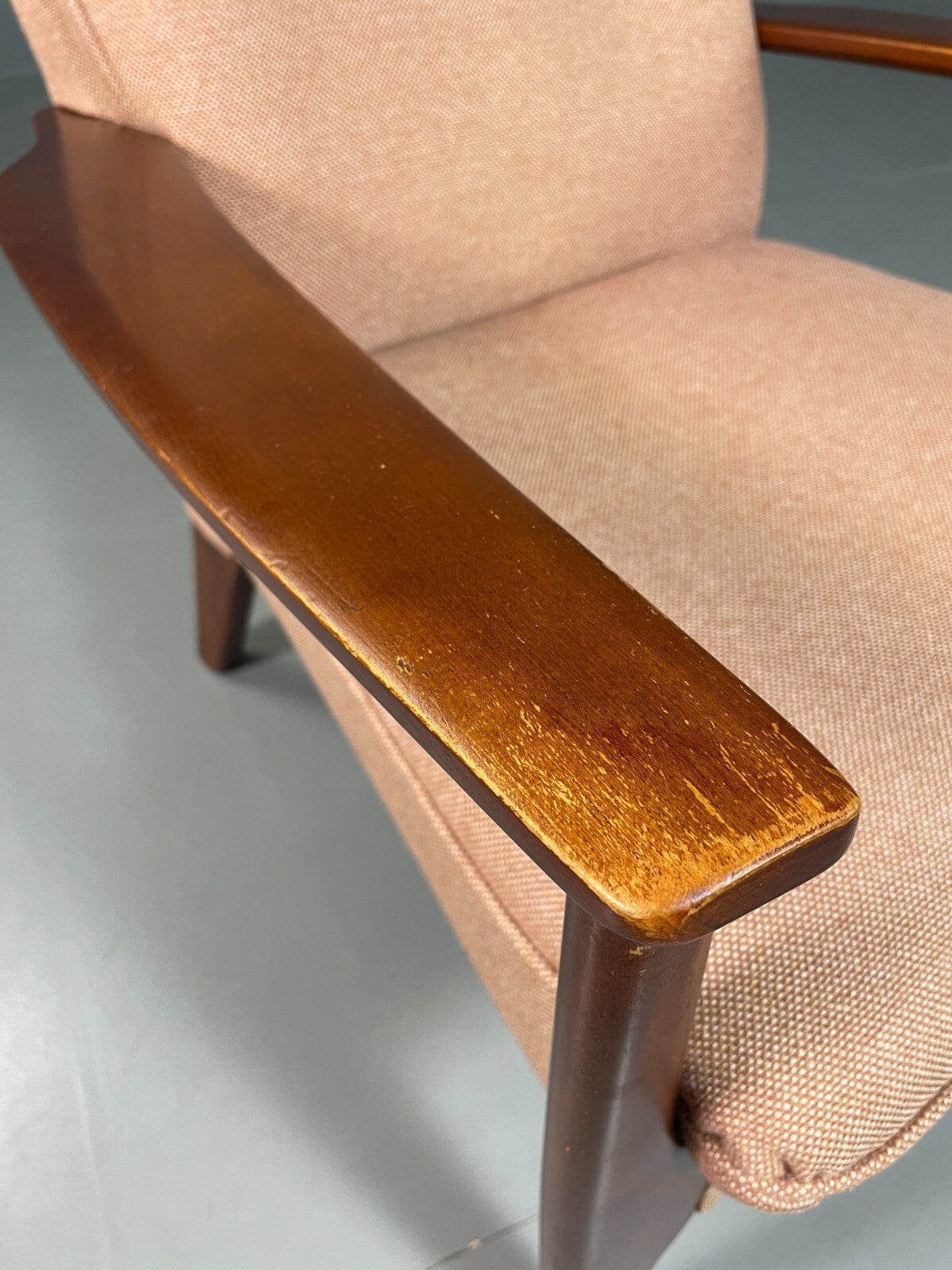 Vintage Lounge Chair Beech Frame Pink Parker Knoll Retro MCM EB6977 MNOR7