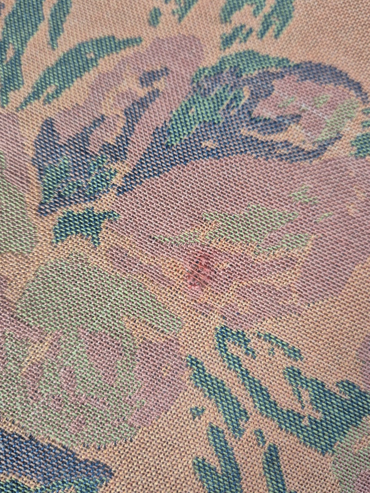 Vintage 3 Seater Sofa Banana Shaped Peach Floral Danish Design EB9572 V3SS - UKDK FURNITURE
