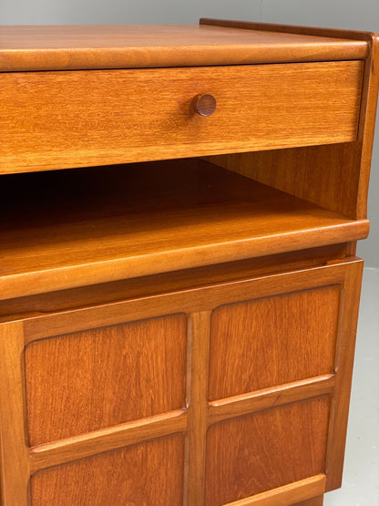 Vintage Nathan Bedside Cabinet Teak 1970s Retro Squares Design EB11557 MWOO10