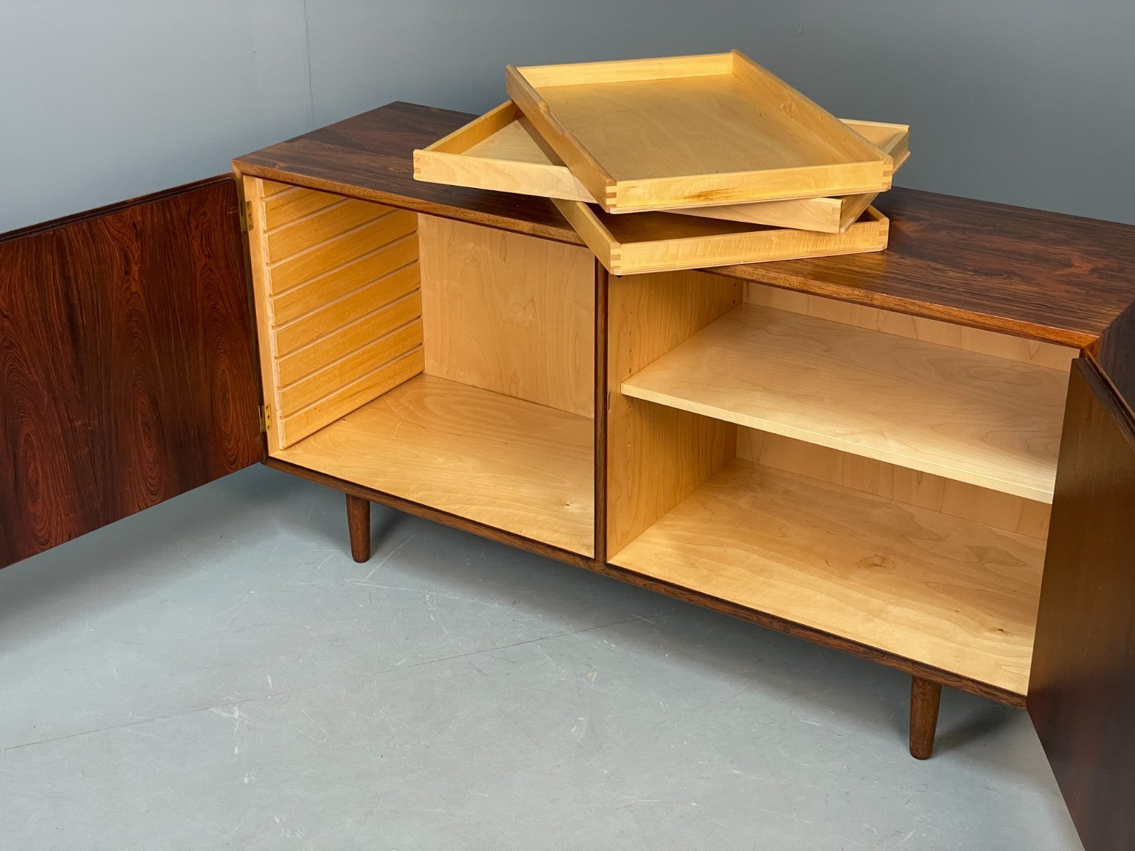 Vintage Hundevad Sideboard Mid Century Danish Shelving Drawers EB10843 MWOO16