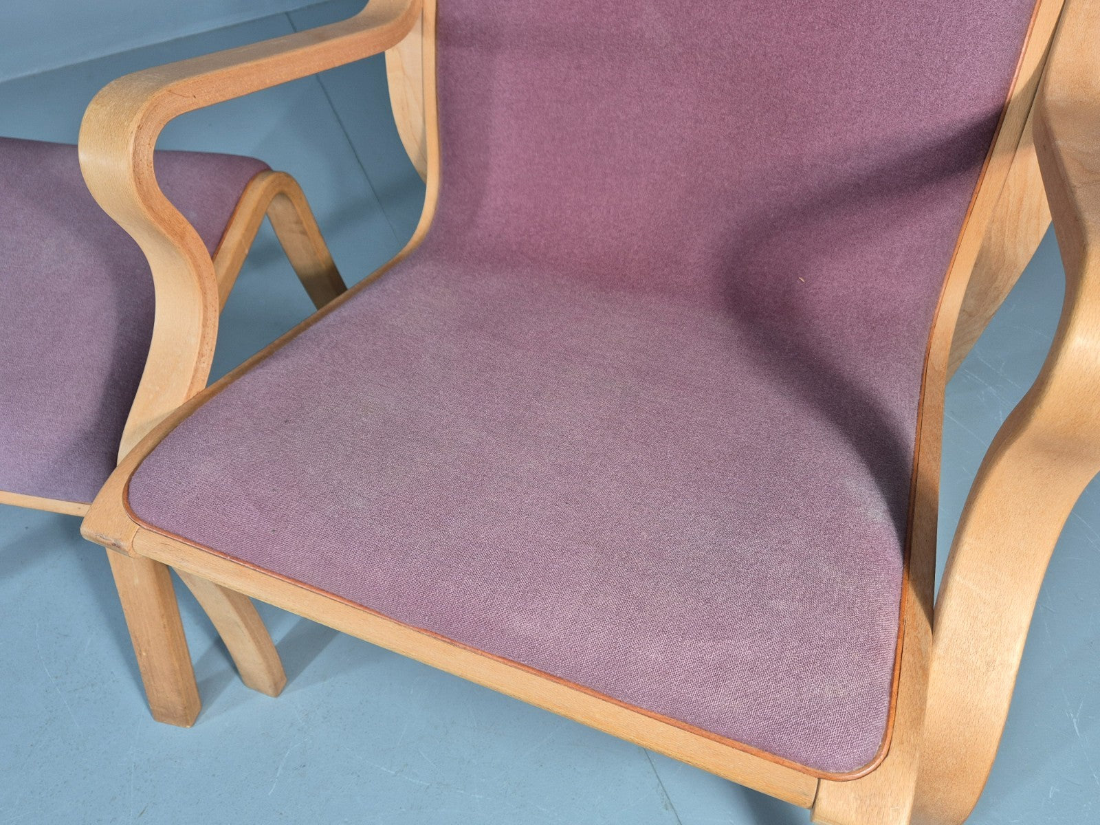 Vintage Danish Bentwood Chair and Footstool Ostergaard Style Retro EB11297 MBEN12