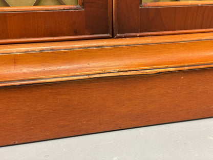 Vintage Regency Style Sideboard 1960s Cherry Wood Shelving Brass EB11505 MWOO6