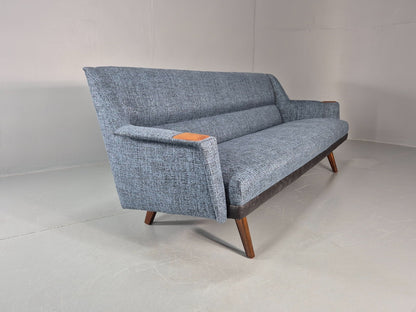 Mid Century Four Seater Settee New Upholstery Teak Paws 60s Danish EB11270 M4SS9