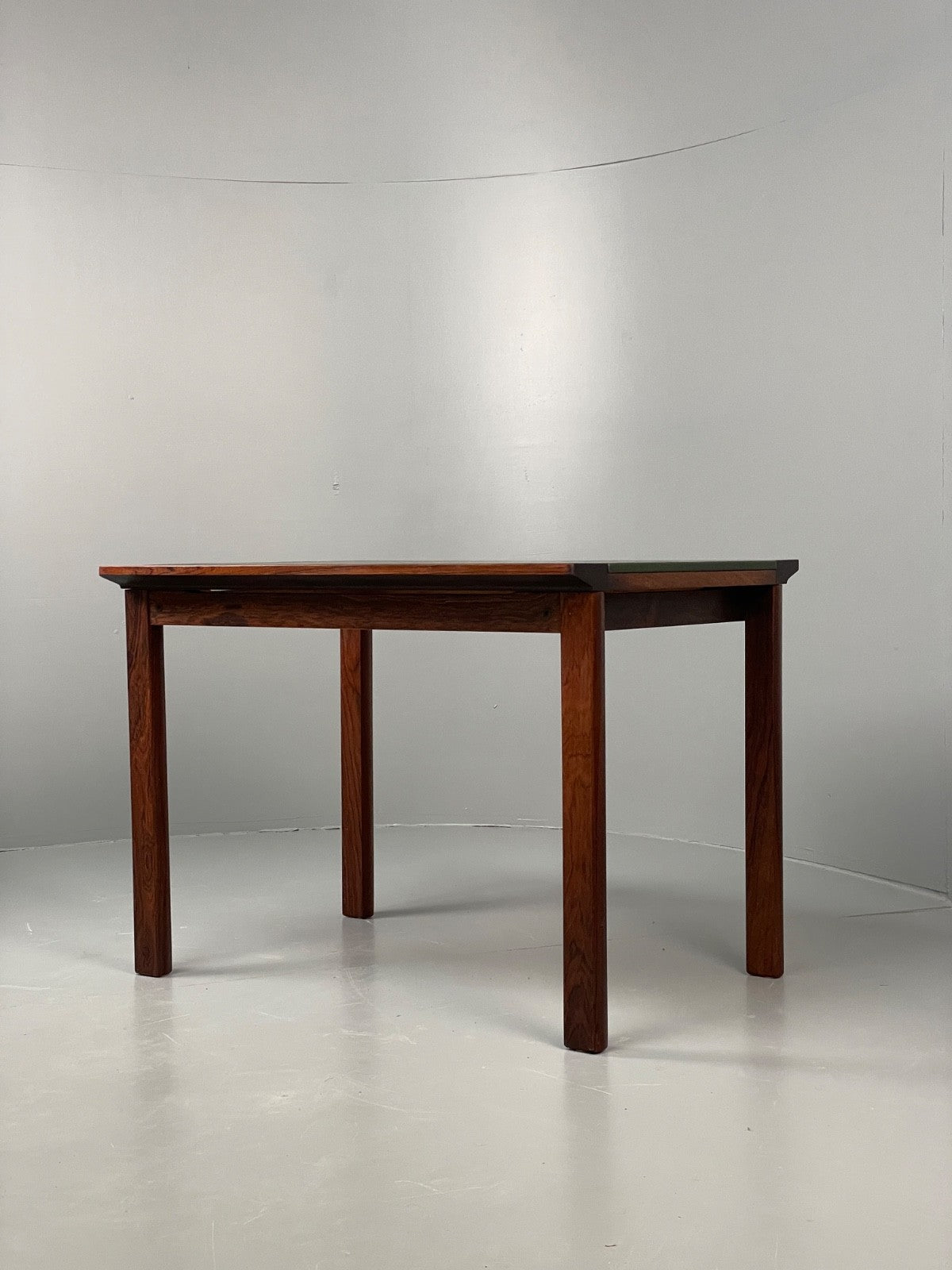 Vintage 1960s Side Table By Hans Olsen Sweden Green Leather Top EB11186 MWOO22