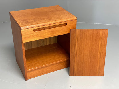 Vintage Teak Bedside Cabinet 1970s By Jesper Danish Drawer Retro EB11056 MWOO11