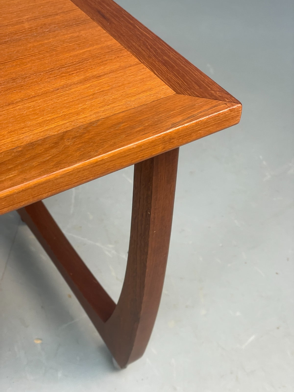 Vintage Teak Side Table On Castors 1970s Mid Century Modern EB10678 MWOO3