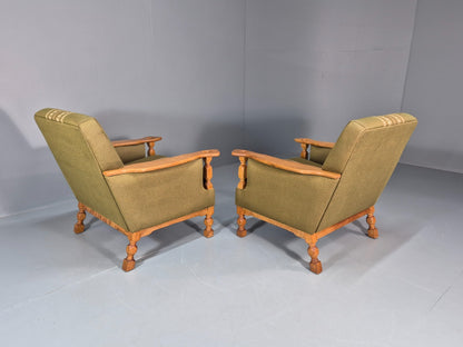 2 Kjaernulf Lounge Chairs Retro 1970s Green Light Oak Retro EB10750 VCLO17