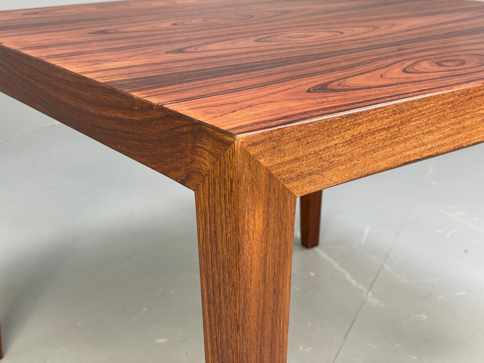Vintage Danish Square Coffee Table By Haslev Retro 1960s Darkwood EB8801 MWOO - UKDK FURNITURE