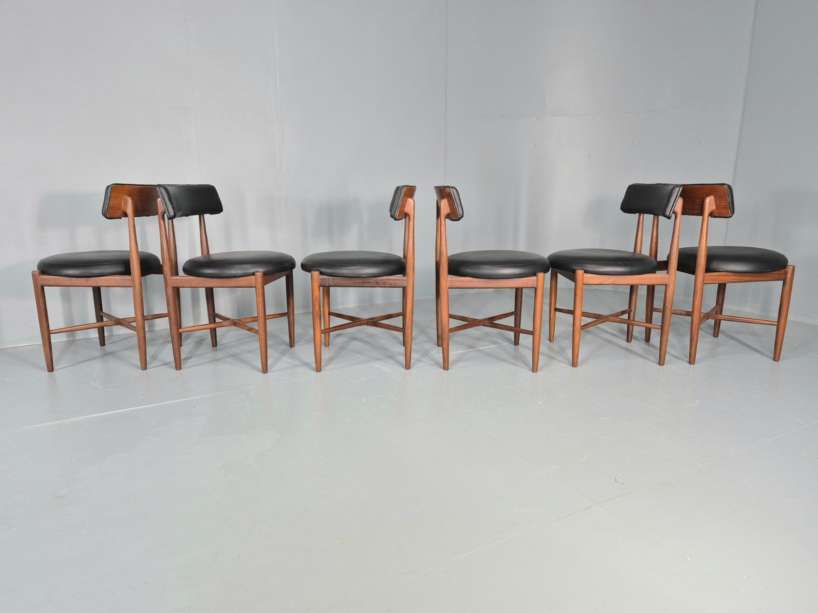 6 Vintage G Plan Circle Chairs 1970s Retro Mid Century Design Teak  EB11890 MDIN4